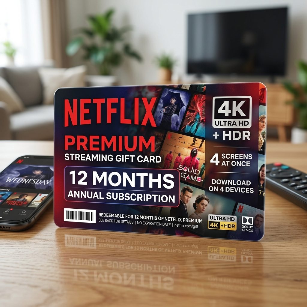 Netflix Premium Annual Gift Card